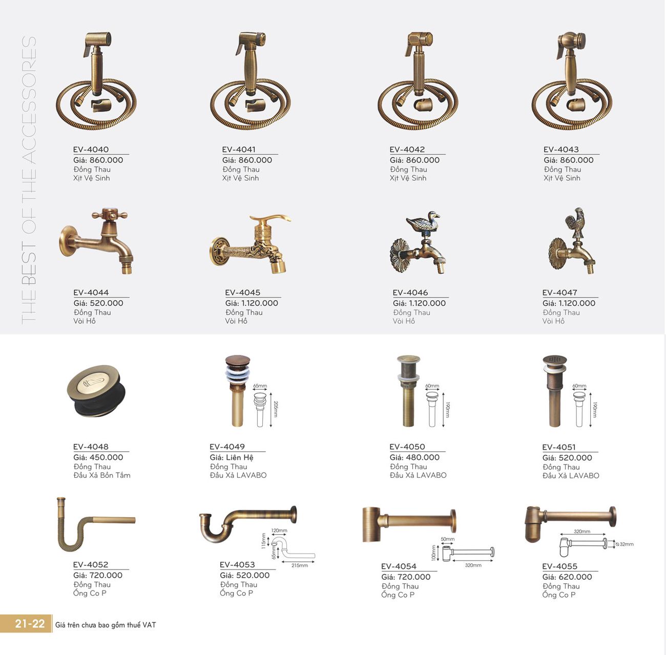 Thiết bị vệ sinh EVEREST Cổ Điển Catalogue và Bảng giá mới nhất /Page 